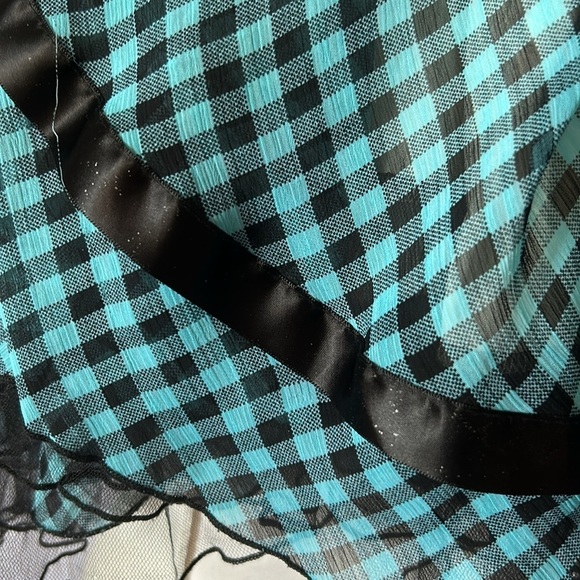 Junior Party Dress Mini Skirt with Ruffles Rouche Tulle Ribbon Junior Size L - Picture 8 of 8